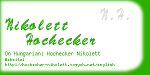 nikolett hochecker business card